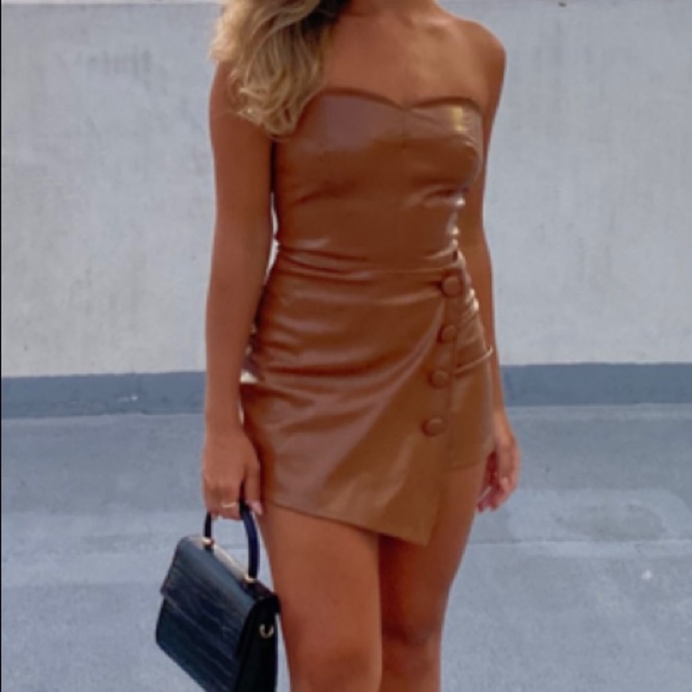 Brown Leather Romper